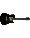 Eлектро-акустична китара Fender - Squier SA-105CE, черна - 2t