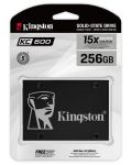 SSD памет Kingston - KC600, 256GB, 2.5'', SATA III - 3t