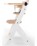Столче за хранене KinderKraft - Enock, дървено/бели крака - 3t