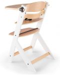 Столче за хранене KinderKraft - Enock, дървено/бели крака - 4t