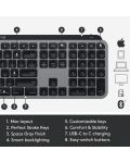 Клавиатура Logitech - MX Keys For Mac, безжична, Space Grey - 8t