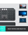 Клавиатура Logitech - MX Keys palm rest, безжична, черна - 13t