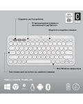 Клавиатура Logitech - Pebble Keys 2 K380s, безжична, US Layout, White - 11t
