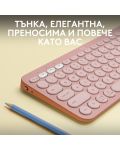 Клавиатура Logitech - Pebble Keys 2 K380s, безжична, US Layout, Rose - 4t