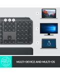 Клавиатура Logitech - MX Keys palm rest, безжична, черна - 16t