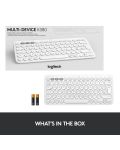 Клавиатура Logitech - K380, безжична, US Layout, бяла - 10t