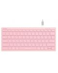 Клавиатура A4tech - FStyler FBX51C, безжична, Baby pink - 1t