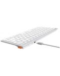 Клавиатура A4tech - FStyler FBX51C, безжична, Grayish White - 2t
