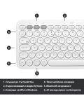 Клавиатура Logitech - K380 US For Mac, безжична, бяла - 7t