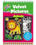 Книжка за оцветяване с кадифе Galt - Животни - 1t
