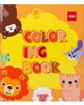 Книжка за оцветяване Deli EN043 - Животни - 1t