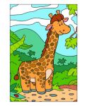 Книжка за оцветяване с жираф - 2t