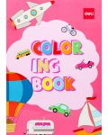 Книжка за оцветяване Deli EN047 - Превозни средства - 1t