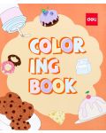 Книжка за оцветяване Deli EN046 - Сладкиши - 1t