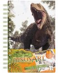Kнижка за рисуване с фолио DinosArt - Динозаври - 1t