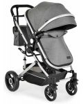 Комбинирана бебешка количка Moni - Ciara, сива с черно - 2t