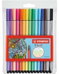 Комплект флумастери Stabilo Pen 68 - 15 цвята - 1t