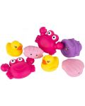 Комплект играчки за баня Playgro - Морски животни, за момиче, 7 броя - 1t