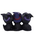 Комплект статуетки Nemesis Now Adult: Humor - Three Wise Black Cats, 11 cm - 3t