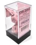 Комплект зарове Chessex Opaque Pastel - Pink/black Polyhedral (7 бр.) - 1t