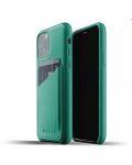 Кожен калъф с джоб Mujjo за iPhone 11 Pro, светлозелен - 1t