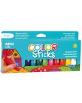 Комплект боички за рисуване APLI Kids - Гваш стик, 12 пастелни цвята - 2t