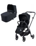 Комбинирана бебешка количка 2 в 1 Recaro - Duo Sadena Prime, Mat Black - 1t