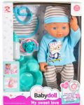 Комплект Tutu Love - Кукла-бебе с гърне и биберон, синя, 31 cm - 1t