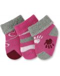 Бебешки хавлиени чорапки Sterntaler - За момиче, 13/14 размер, 0-4 месеца, 3 чифта - 1t