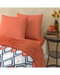 Комплект за спалня с одеяло TAC - Harlow, оранжев - 3t