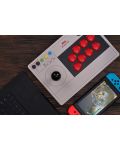 Безжичен контролер 8BitDo - Arcade Stick, бял (Nintendo Switch/PC) - 8t