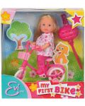 Комплект Simba Toys Evi Love - Еви, с розово колело и розова каска - 2t