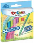 Комплект восъчни пастели Toy Color - 24 цвята - 1t