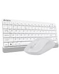 Комплект мишка и клавиатура A4tech - FG1112 Fstyler, безжичен, бял - 2t