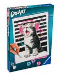 Комплект за рисуване по номера Ravensburger CreArt - Пеещо коте - 1t