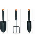 Комплект градински инструменти Fiskars - Ergo, 3 части, черни - 5t