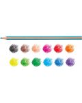 Комплект цветни моливи Carioca - Supercolor Hexagon, 12 цвята - 2t