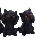 Комплект статуетки Nemesis Now Adult: Humor - Three Wise Kitties, 8 cm - 5t