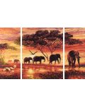 Комплект за рисуване по номера Schipper - Слоновете на Африка - 2t