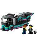 Конструктор LEGO City - Състезателна кола и камион за превоз на автомобили (60406) - 2t