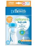 Комплект шишета Dr. Brown's - Options+, РР, 2 х 270 ml, Сини - 2t