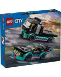 Конструктор LEGO City - Състезателна кола и камион за превоз на автомобили (60406) - 1t