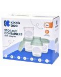 Контейнери за съхранение на кърма с адаптор KikkaBoo - Мента, 4 х 180 ml - 3t