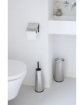 Комплект от 3 аксесоара за тоалетна Brabantia - ReNew, Brilliant Steel - 2t