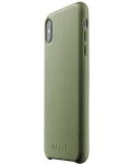 Кожен калъф Mujjo за iPhone Xs Max, маслинен - 2t