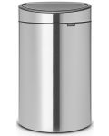 Кош за отпадъци Brabantia - Touch Bin New, 40 l, Matt Steel - 1t