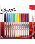 Комплект перманентни маркери Sharpie - Ultra Fine, 12 цвята - 1t