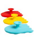 Комплект играчки за баня Ubbi - Силиконови гъби с вендузи, 3 броя - 3t