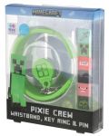 Комплект гривна с ключодържател и пинче Pixie Crew - Minecraft - 2t