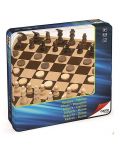Комплект шах и табла Cayro – 25.5 x 25.5 cm, в метална кутия - 1t